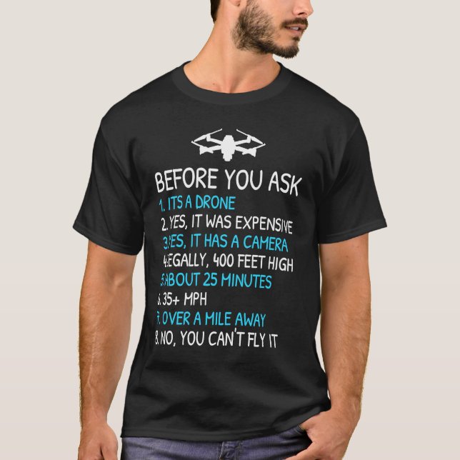 Camiseta Antes De Preguntar Drone (Anverso)