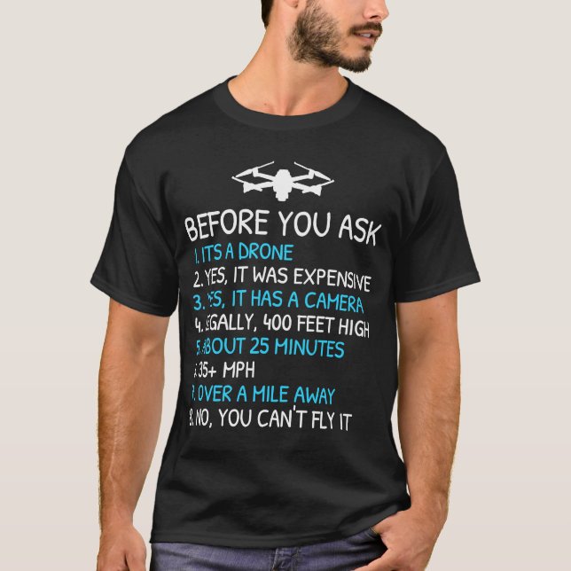 Camiseta Antes De Preguntar Drone (Anverso)