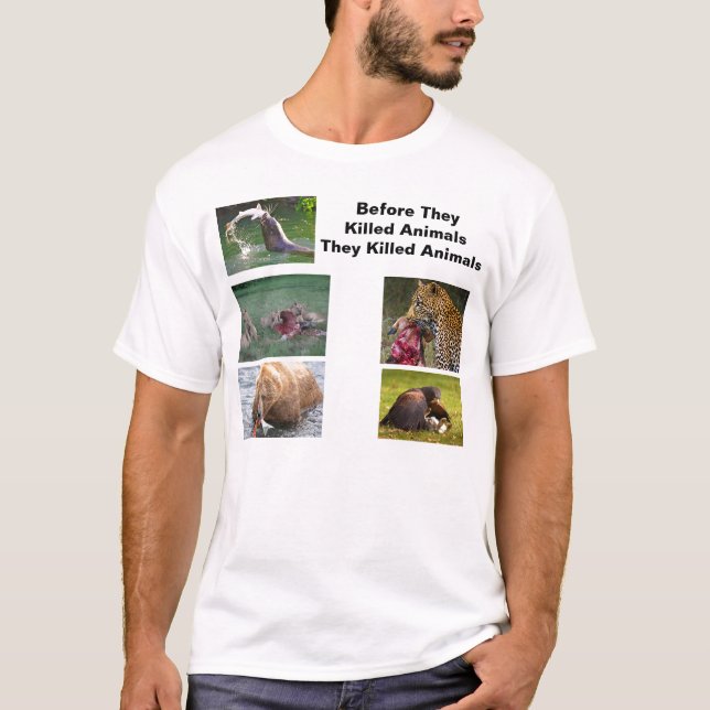 Camiseta Antes de que mataran a animales (Anverso)