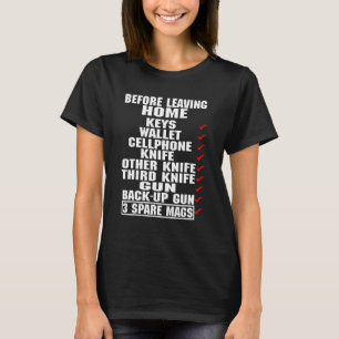 Camiseta Antes de salir de casa, clavo de teléfono móvil