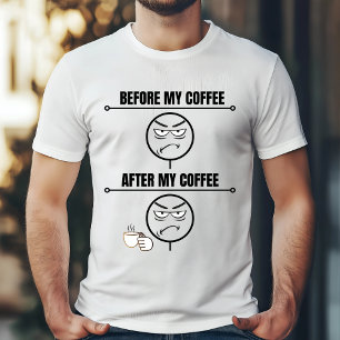 Camiseta Antes del café - Diseño matutino divertido