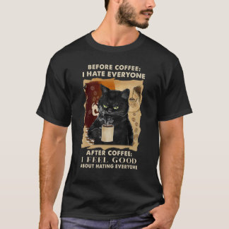 Camiseta Antes del café odio a todos después del café negro