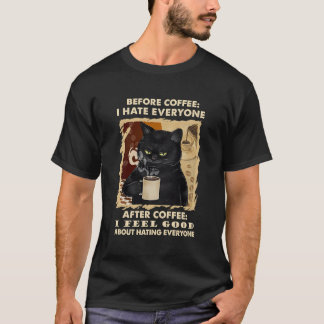 Camiseta Antes Del Café Soy Todo El Mundo Después Del Gato
