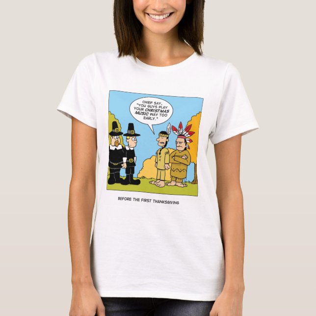 Camiseta Antes Del Primer Acción De Gracias (Anverso)