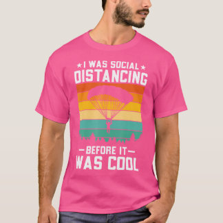 Camiseta Antes Era Distancia Social - Skydiving S Retro