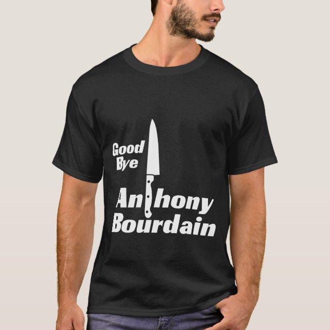 Camiseta Anthony Bourdain 61 años, adiós (Anverso)