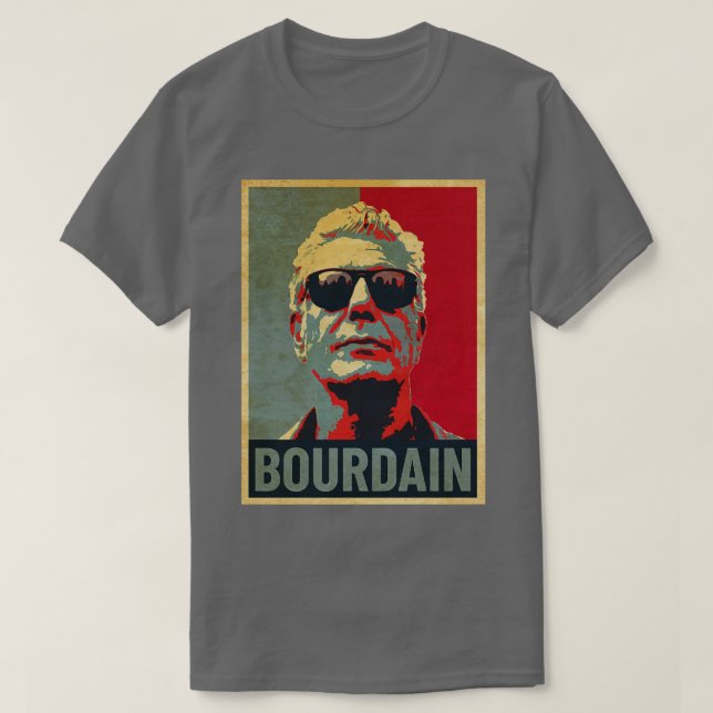 Camiseta Anthony Bourdain Espero que los niños duren mucho (Diseño del anverso)