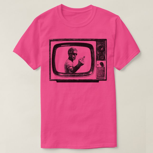 Camiseta Anthony Bourdain Retro Tv (Diseño del anverso)