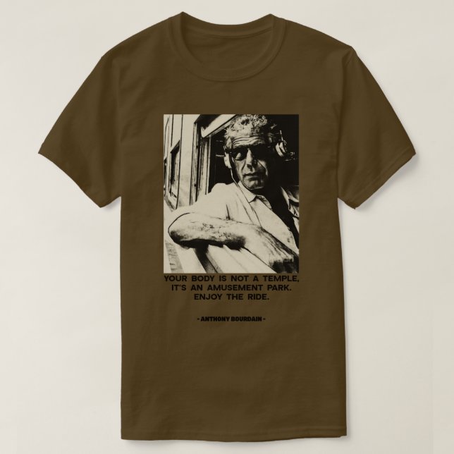 Camiseta Anthony Bourdain vintage Hoodie (Diseño del anverso)