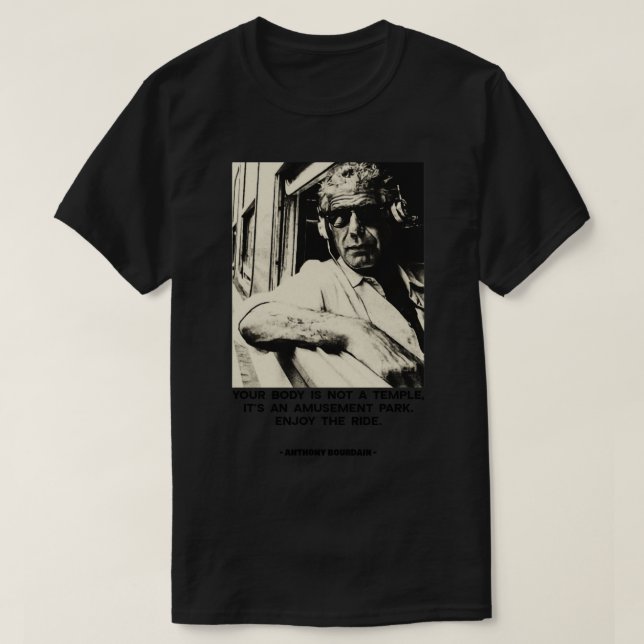 Camiseta Anthony Bourdain vintage Pin (Diseño del anverso)