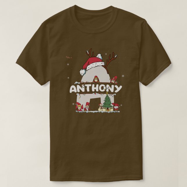 Camiseta Anthony Christmasw Anthony Name para navidades div (Diseño del anverso)