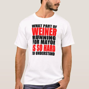 Camiseta Anthony hilarante Weiner para alcalde Joke