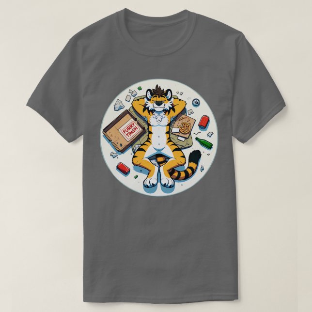 Camiseta Anthro Trash Tiger Art TShirt (Diseño del anverso)