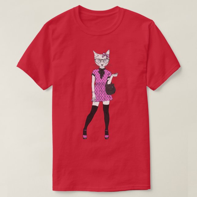 Camiseta Anthropomorphic Cat 7 (Diseño del anverso)
