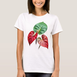 Camiseta anthurium floral art