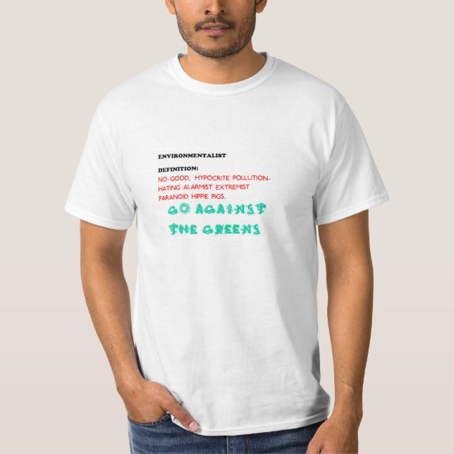 Camiseta Anti-Ambiental, Favorable-Contaminación (Anverso)