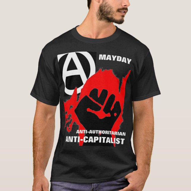 camiseta anti-autoritaria del primero de mayo del (Anverso)