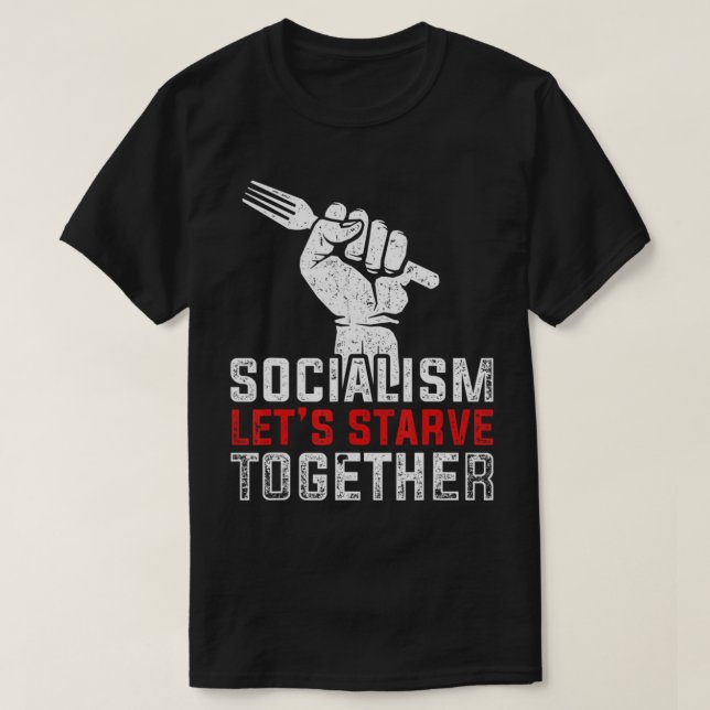 Camiseta Anti comunista Anti-Socialista Liberty Anti-Social (Diseño del anverso)