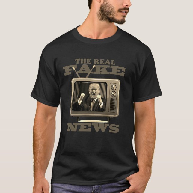 Camiseta anti de las noticias de las noticias TV (Anverso)