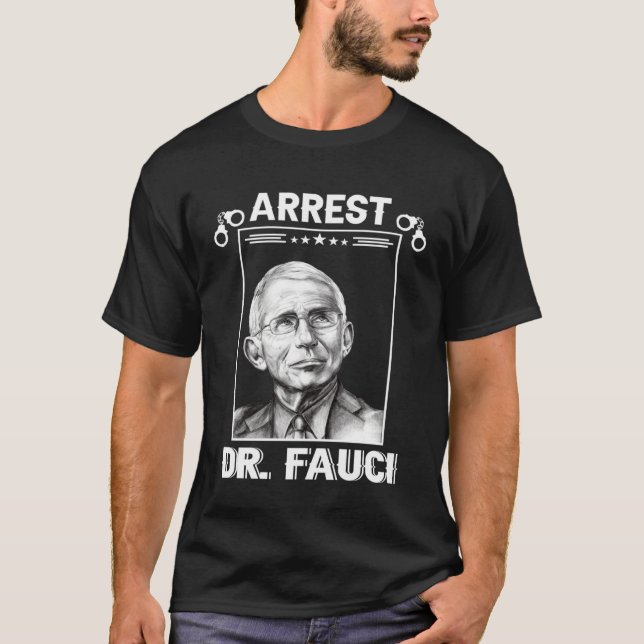 Camiseta Anti Fauci  Patriotic Defund Dr Fauci Prison (Anverso)
