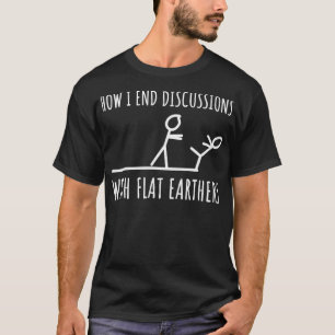 Camiseta Anti Flat Earth Flat Earthers Stick Figure Funny S