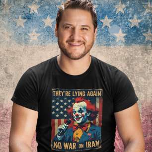 Camiseta Anti Guerra Irán Noticias Falsas Neocon América Pr