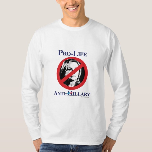 Camiseta Anti-Hillary antiabortista (Anverso)