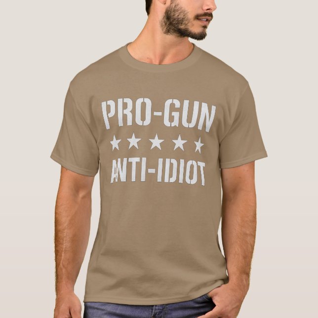 CAMISETA ANTI-IDIOTA PRO-GUN (Anverso)