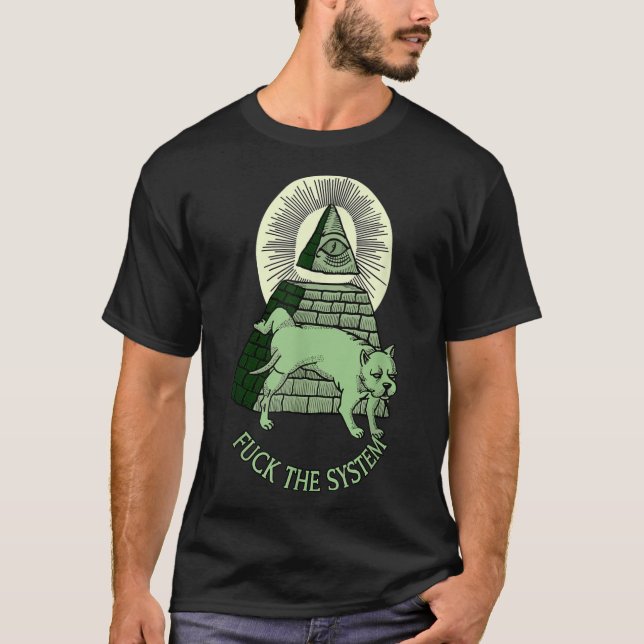 Camiseta Anti Illuminati NWO Todos Ven A La Piramida De Ojo (Anverso)