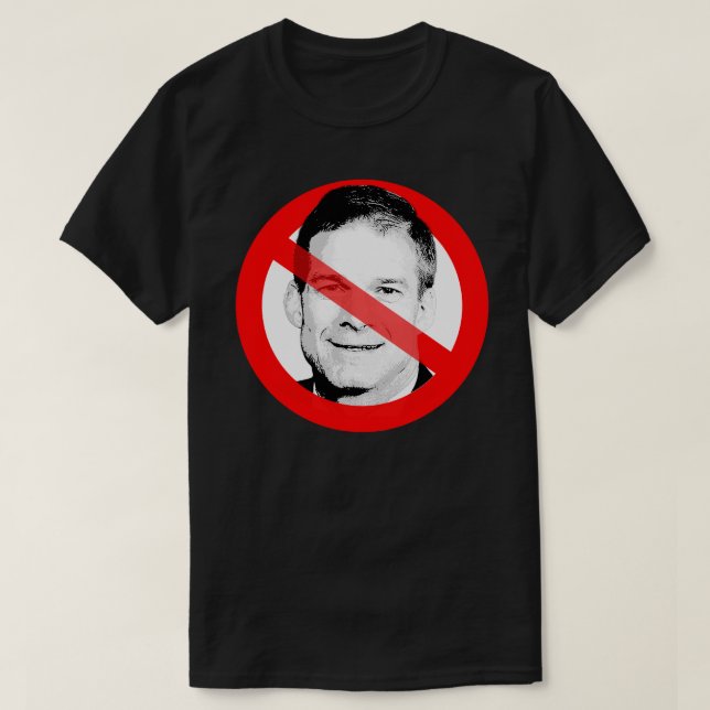 Camiseta Anti Jim Jordan cruzó la cara (Diseño del anverso)