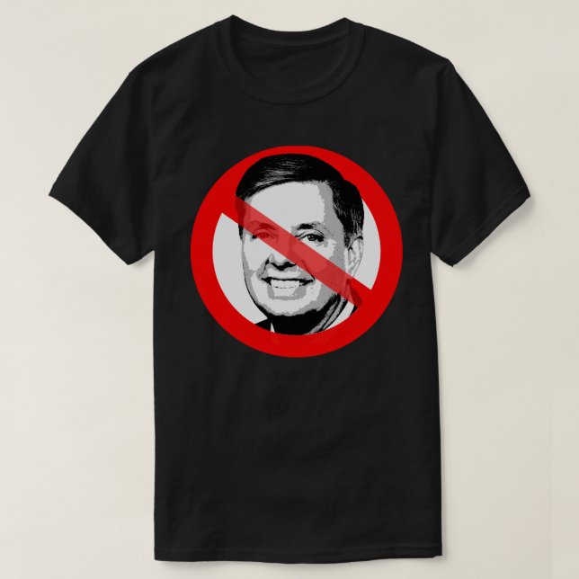 Camiseta Anti Lindsey Graham Crossed Out Face (Diseño del anverso)