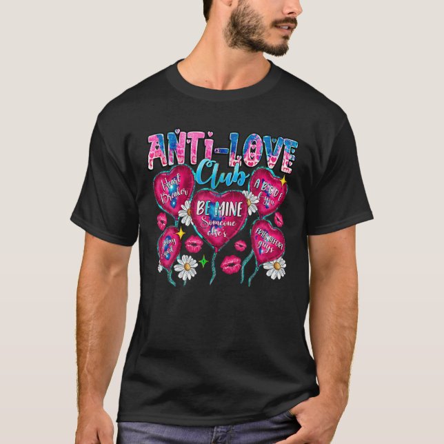 Camiseta Anti Love Club Funny Anti Día de San Valentín Love (Anverso)
