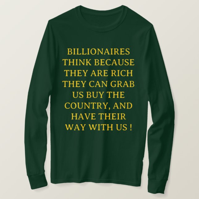Camiseta Anti Multimillonarios (Anverso del diseño)