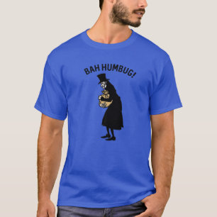 Camiseta Anti Navidades Carol Scrooge Tophat Bah Humbug