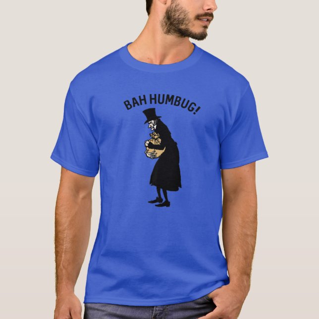 Camiseta Anti Navidades Carol Scrooge Tophat Bah Humbug (Anverso)