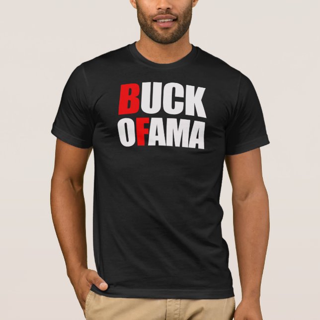 Camiseta Anti-Obama - blanco del DÓLAR OFAMA 2 (Anverso)