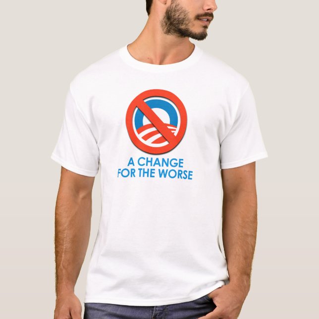 CAMISETA ANTI-OBAMA - CAMBIE PARA EL PEOR (Anverso)