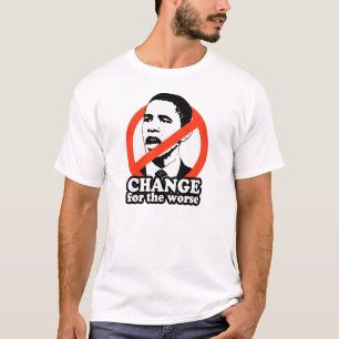 CAMISETA ANTI-OBAMA/CAMBIO PARA EL PEOR