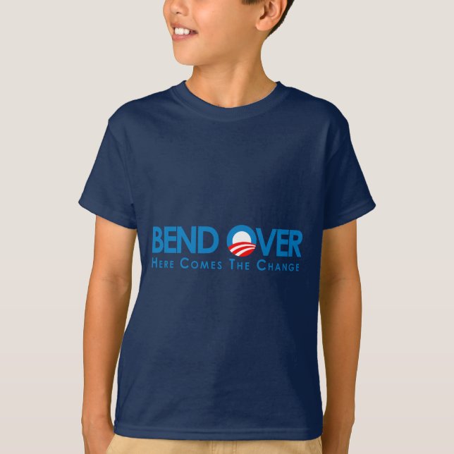 Camiseta Anti-Obama - curva encima para el cambio (Anverso)
