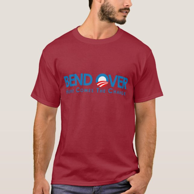 Camiseta Anti-Obama - curva encima para el cambio (Anverso)