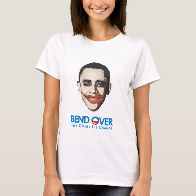 Camiseta Anti-Obama - curva encima para el cambio (Anverso)