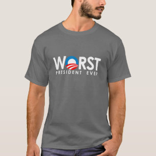 Camiseta Anti-Obama - el blanco peor de presidente Ever