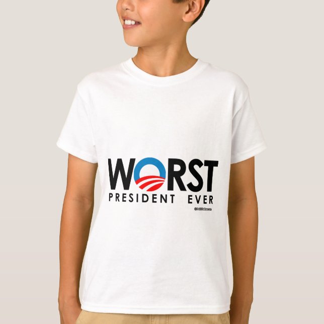 CAMISETA ANTI-OBAMA - EL PEOR PRESIDENTE DE LA HISTORIA (Anverso)