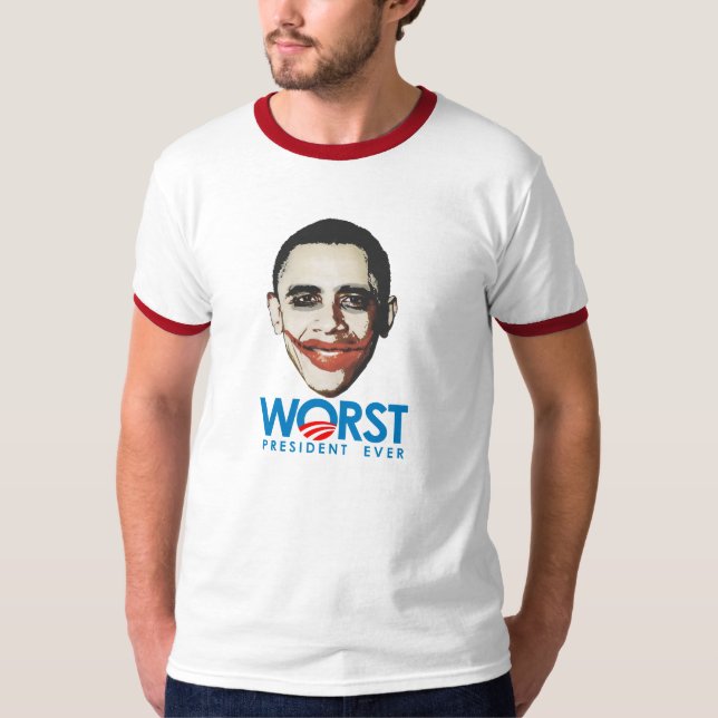Camiseta Anti-Obama - el presidente peor Ever (Anverso)