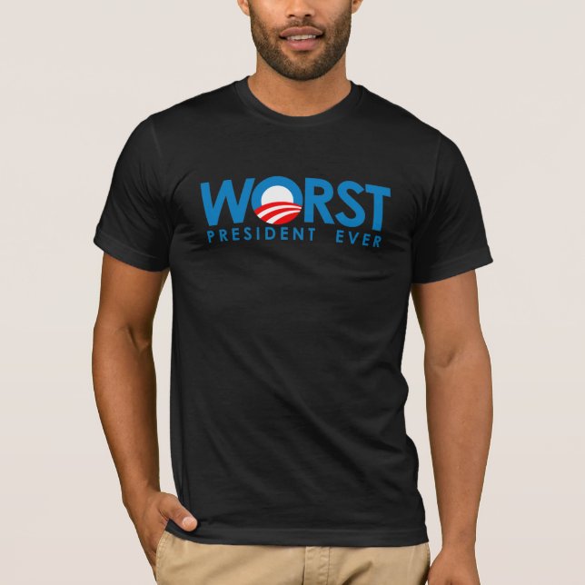 Camiseta Anti-Obama - el presidente peor Ever (Anverso)