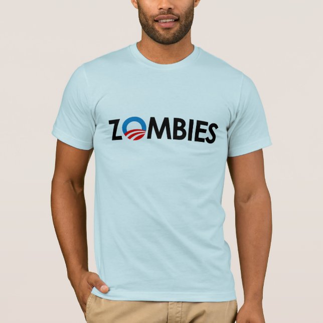 Camiseta Anti-Obama - negro de los zombis (Anverso)