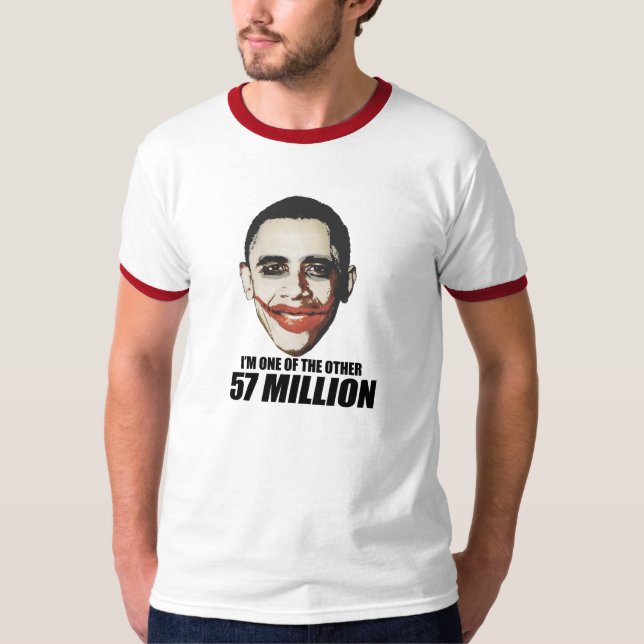 Camiseta Anti-Obama - uno de los 57 millones (Anverso)