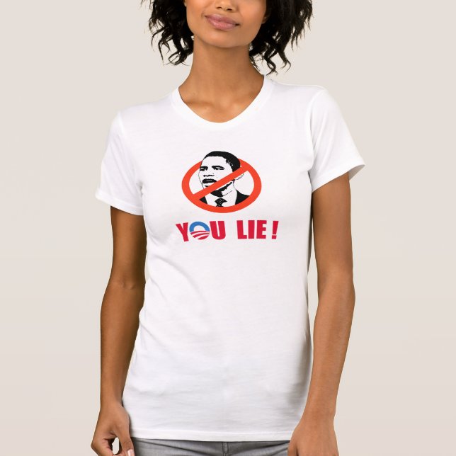 Camiseta Anti-Obama - usted mentira (Anverso)