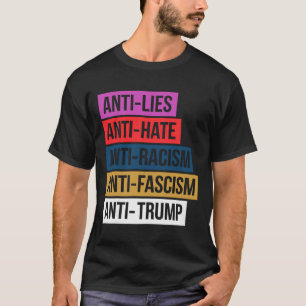 Camiseta Anti Odio Mentiras Racismo Fascismo Resistir Prote
