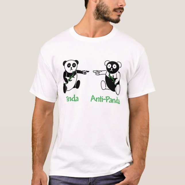 Camiseta Anti-Panda de la panda (Anverso)